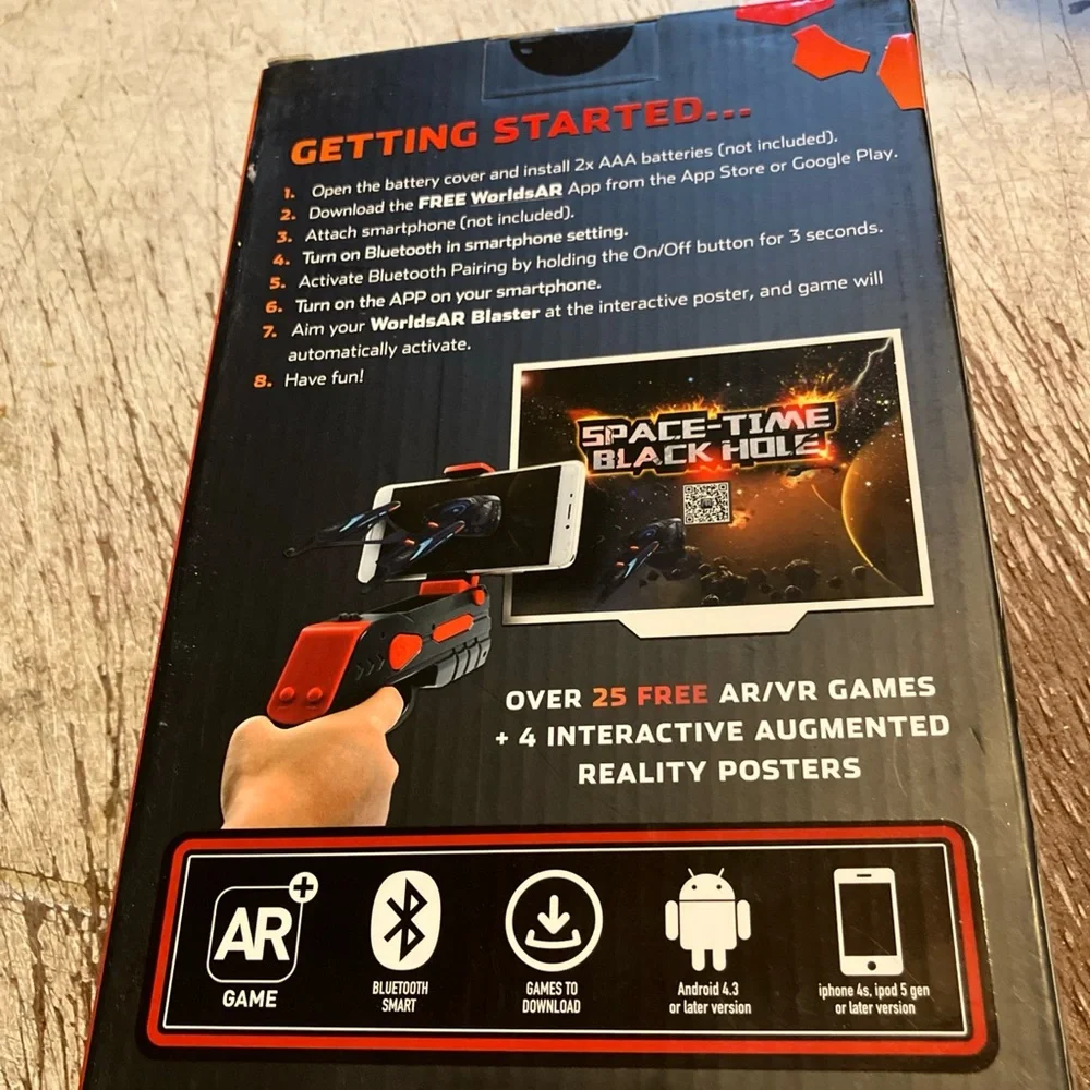 VR AR Blaster Controller - Red and Black